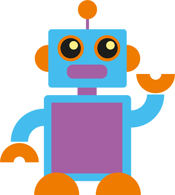 Brownies robot clipart.