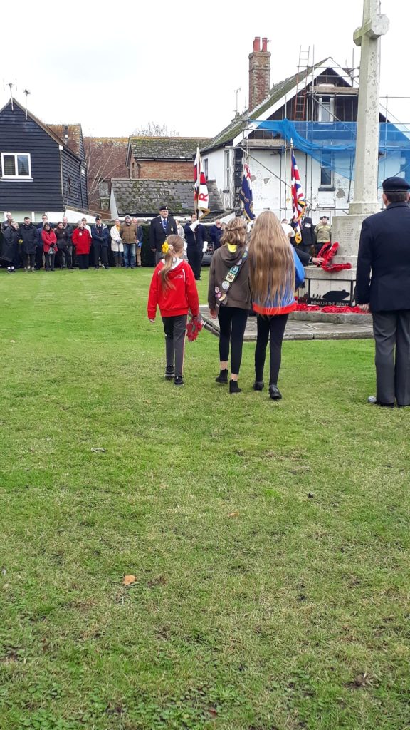 Greatstone, laying a wreath, Remembrance